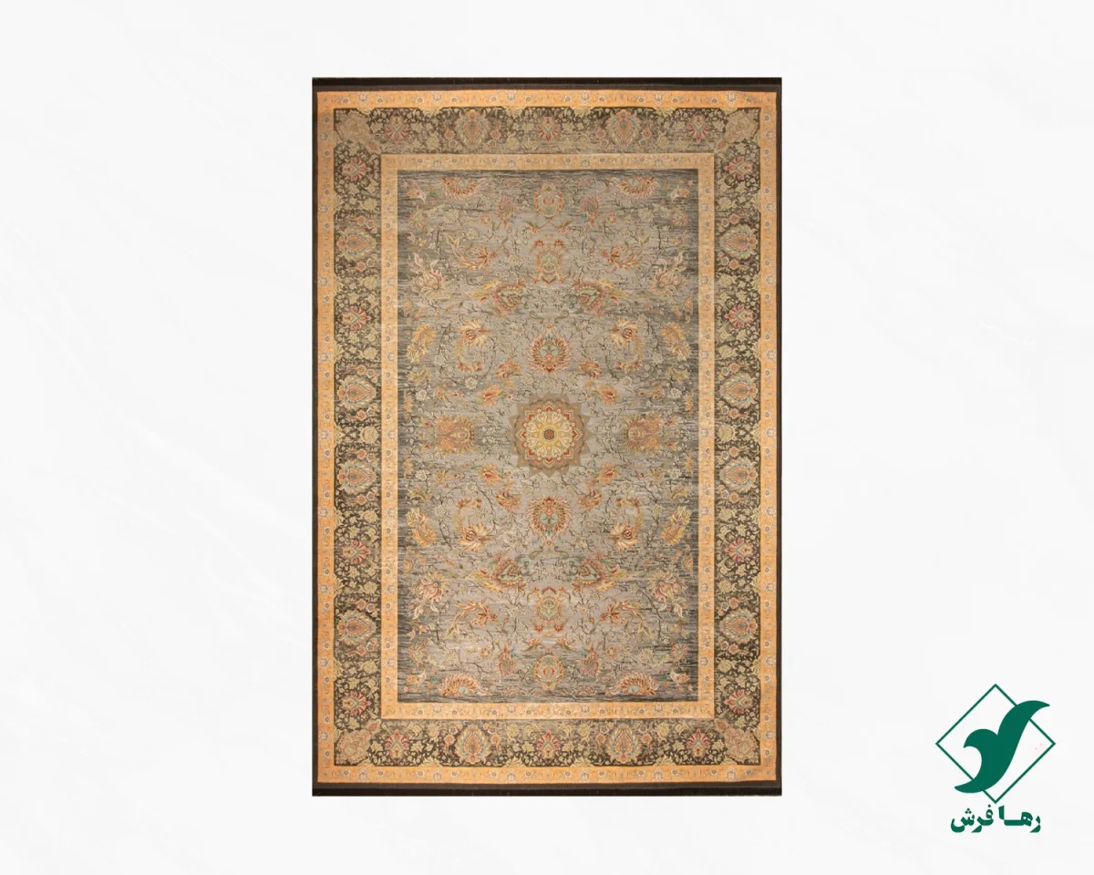 1017-1.webp فرش ابریشم ماشینی AJ1017 طوسی کرم