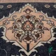 فرش ابریشم ماشینی 743107 طوسی کرم