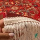 فرش ابریشم ماشینی 202738 لاکی حاشیه کرم