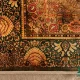 فرش ابریشم ماشینی 202782 آجری ذغالی