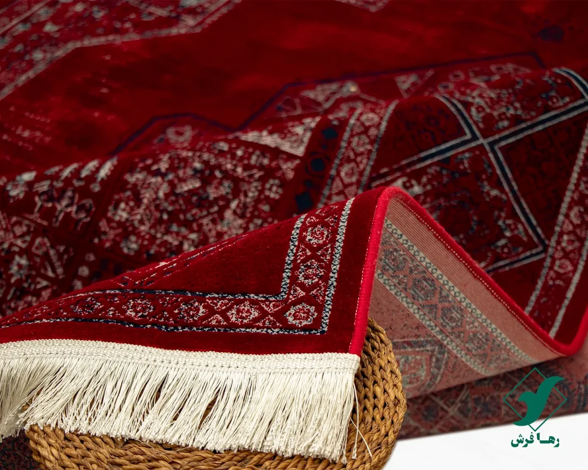 فرش وینتیج 203 لاکی سرمه‌ای