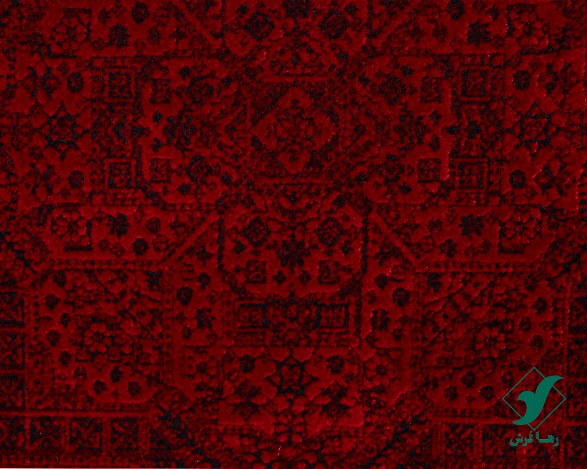 227-5.webp فرش وینتیج 227 لاکی سرمهای