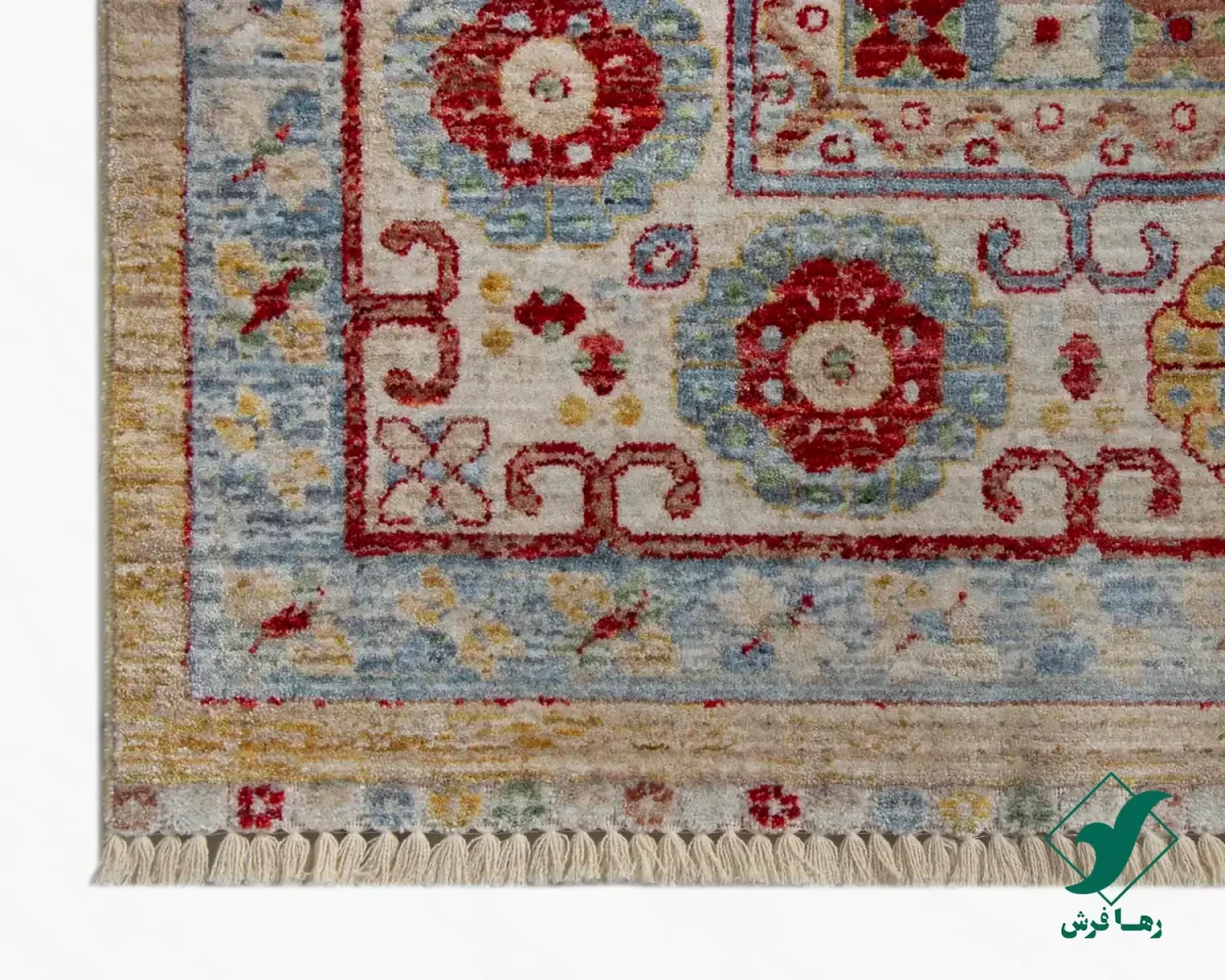 فرش وینتیج 30156 کرم طلایی