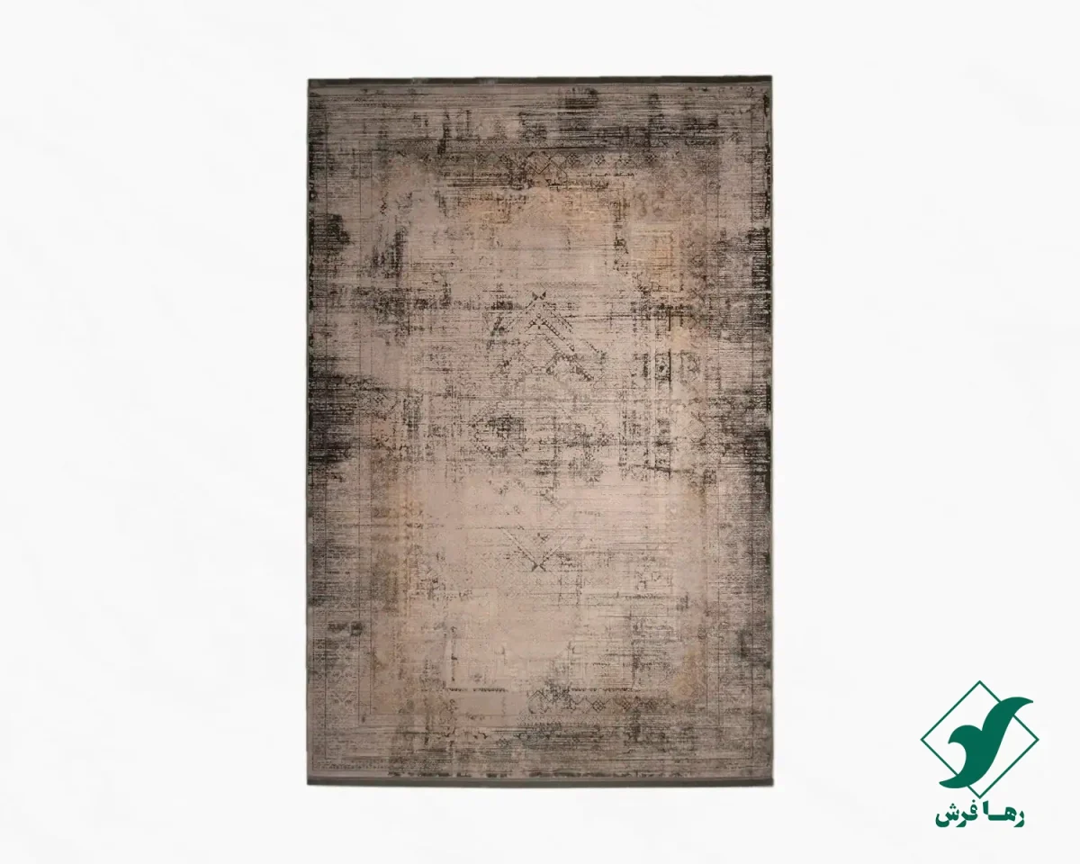 فرش وینتیج 414 طوسی طلایی