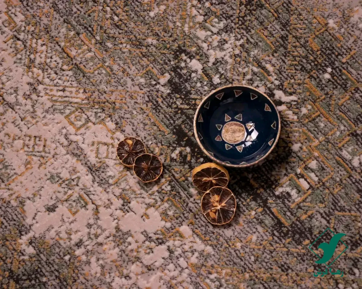 فرش وینتیج 416 طوسی ذغالی
