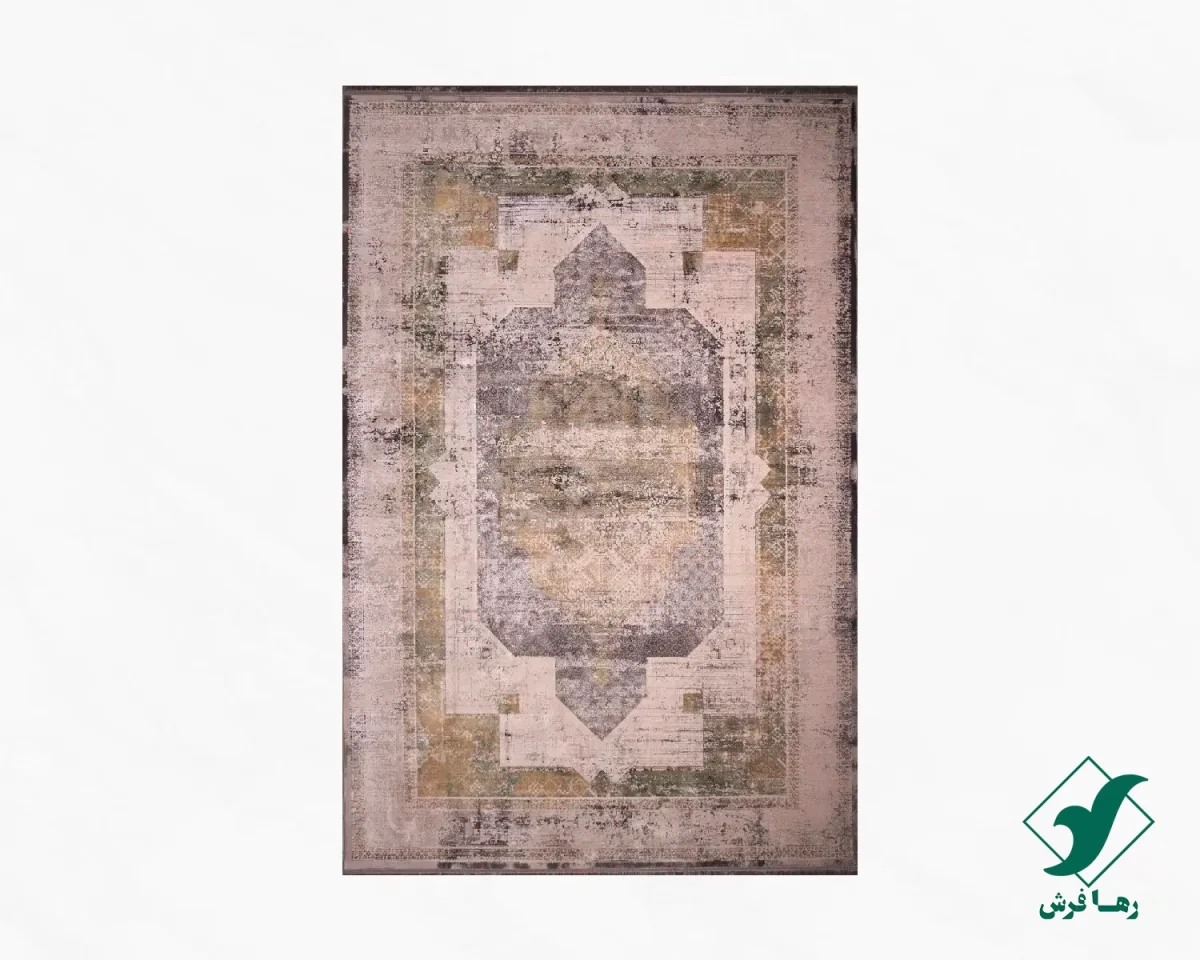 فرش وینتیج 416 طوسی ذغالی