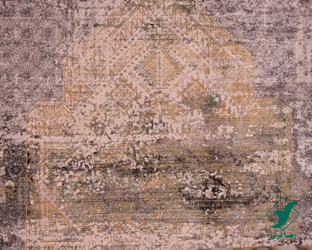 فرش وینتیج 416 طوسی ذغالی