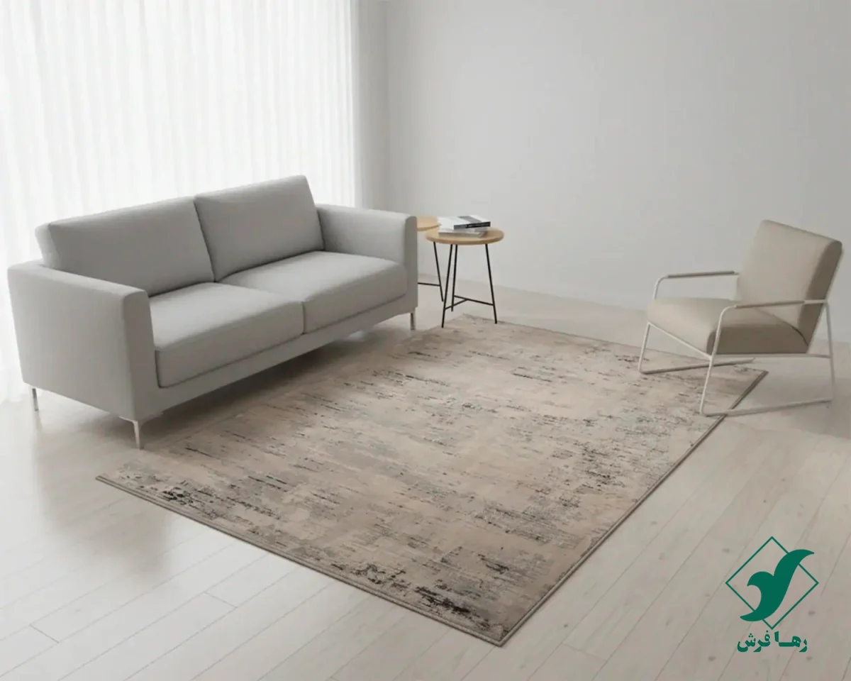 فرش وینتیج 442 طوسی کرم