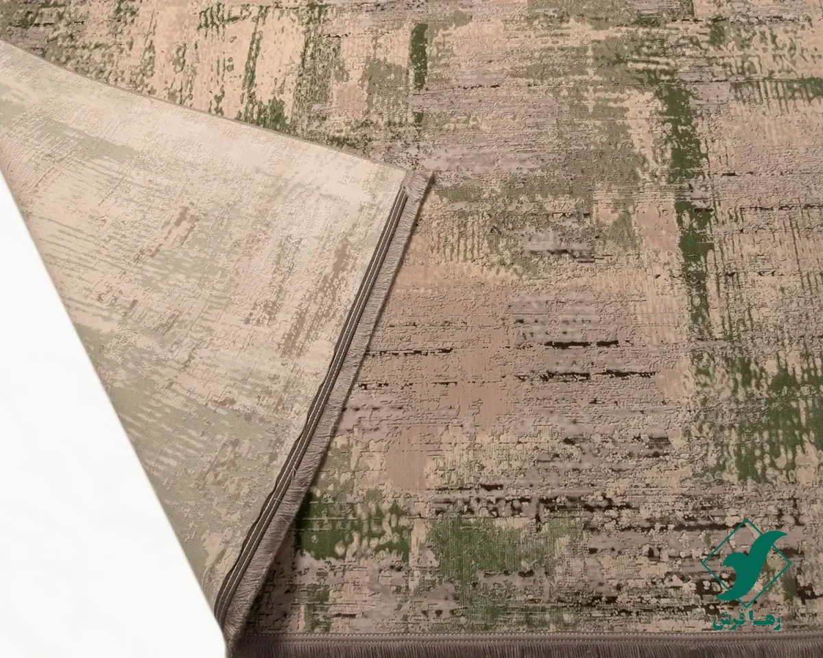 فرش وینتیج 445 طوسی سبز