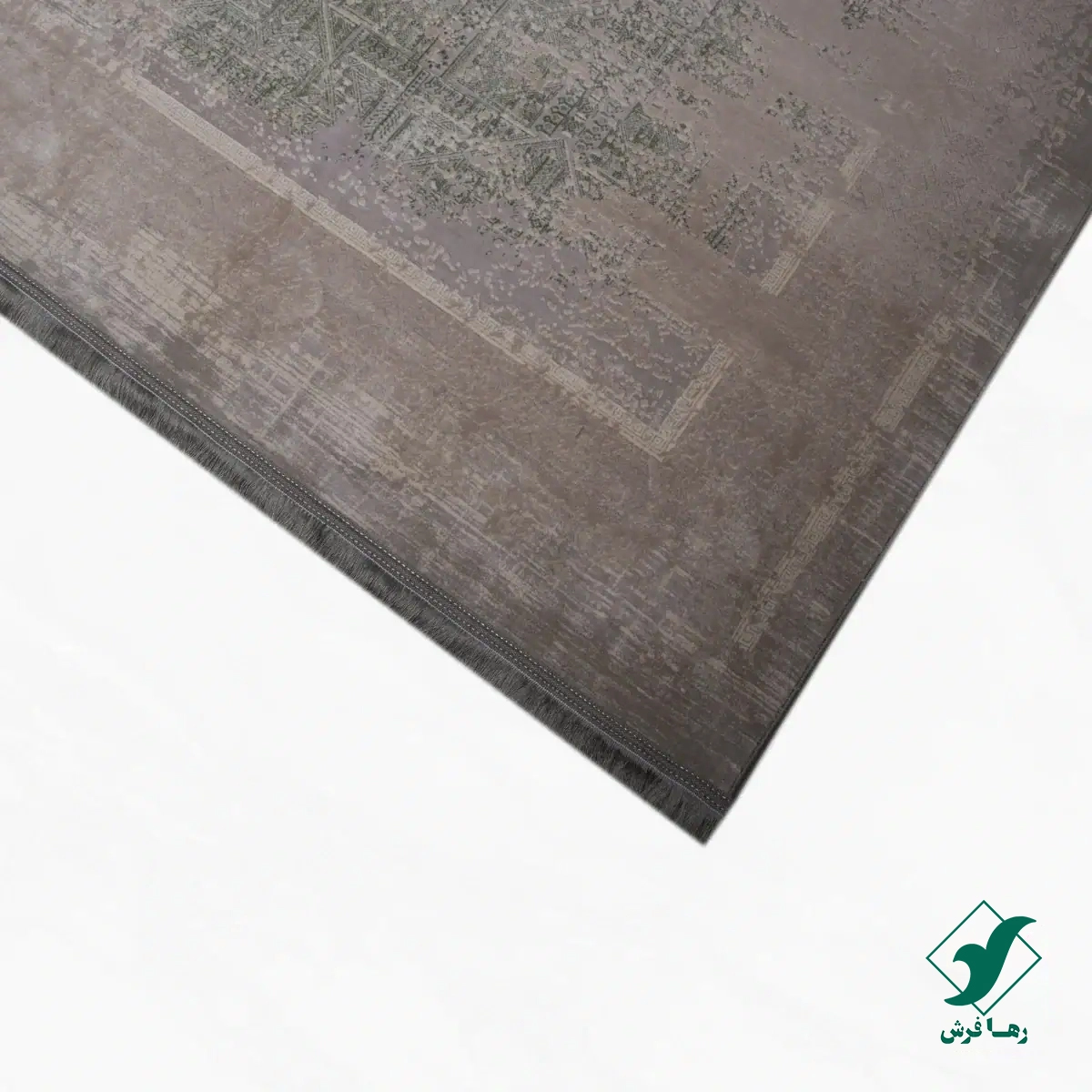 فرش وینتیج 49928 طوسی سبز