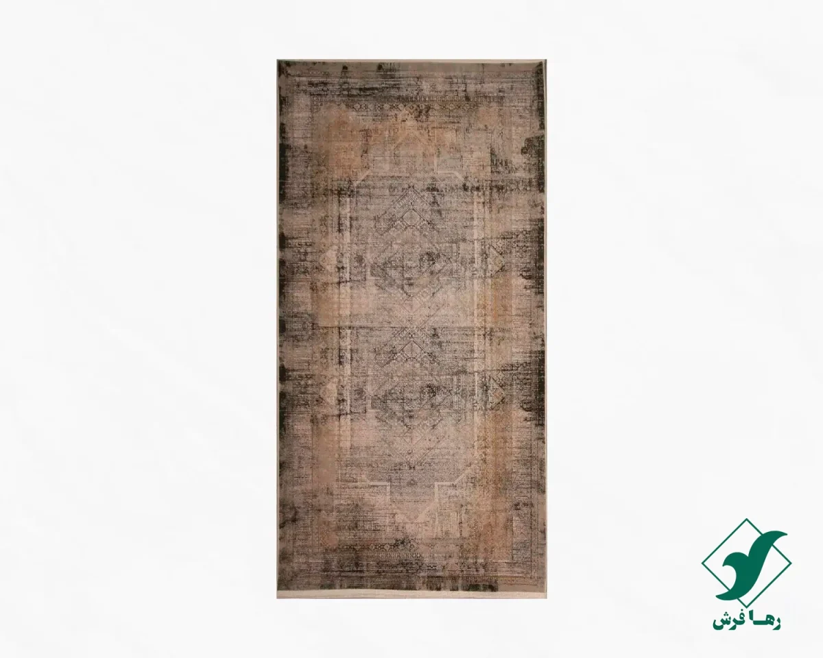 فرش کناره وینتیج 536 طوسی طلایی