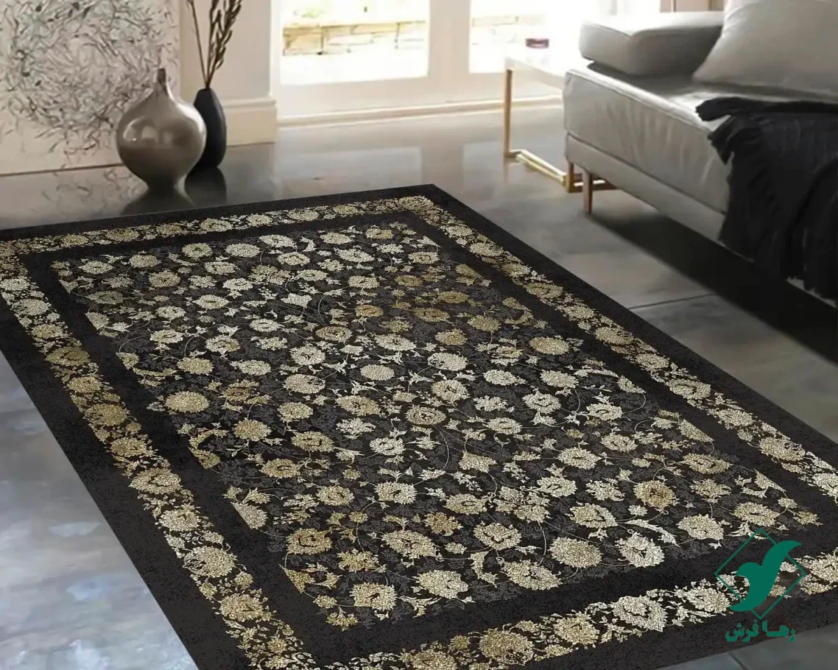 6018-zoghali-4.webp فرش وینتیج 6018 ذغالی طلایی