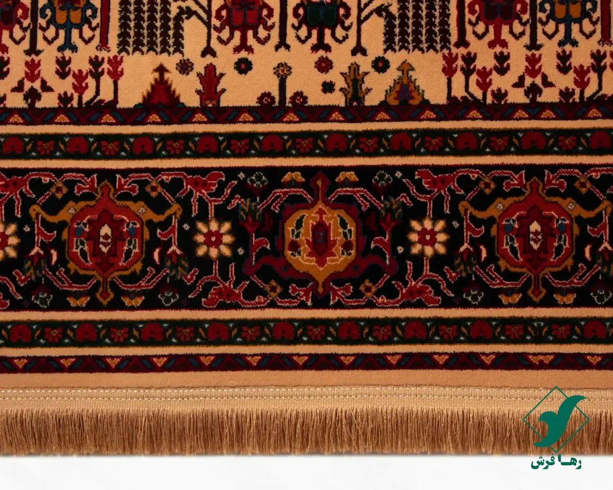 7017-4.webp فرش کلاسیک 7017 نخودی سرمهای