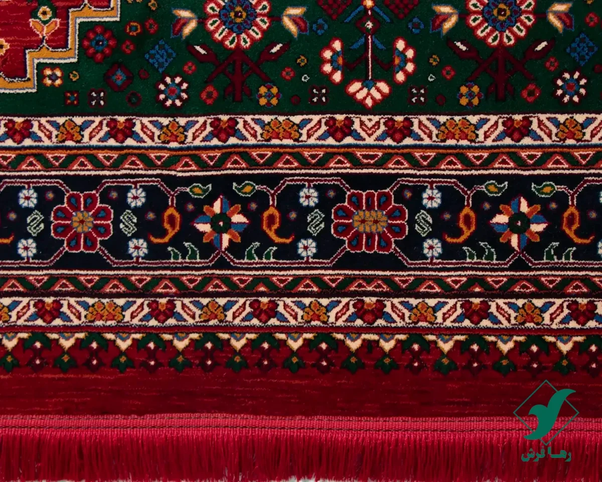 7027-6.webp فرش وینتیج 7027 لاکی سبز