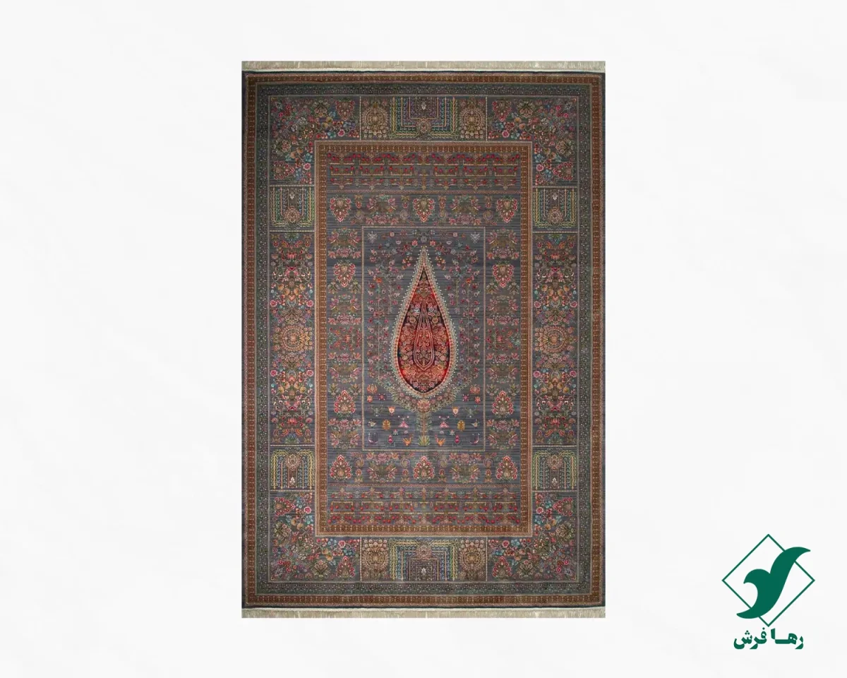 730900-2.webp فرش ابریشم ماشینی 730900سرمه ای