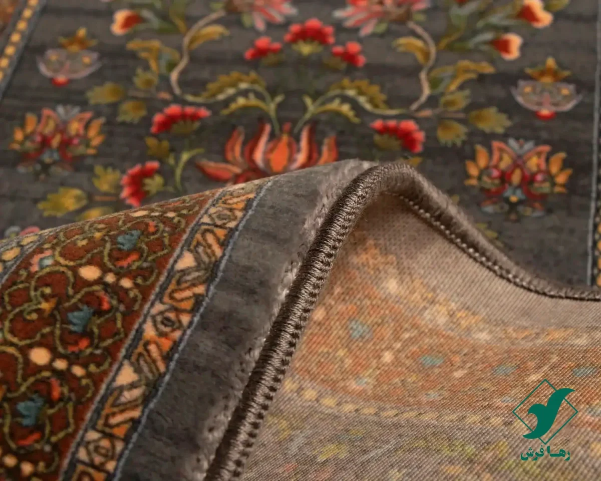 730900-5.webp فرش ابریشم ماشینی 730900سرمه ای