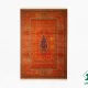 فرش ابریشم ماشینی 730901 نارنجی تمام رنگ