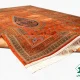 فرش ابریشم ماشینی 730901 نارنجی تمام رنگ