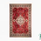 فرش ابریشم ماشینی 743104 قرمز کرم