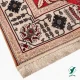 فرش ابریشم ماشینی 743104 قرمز کرم