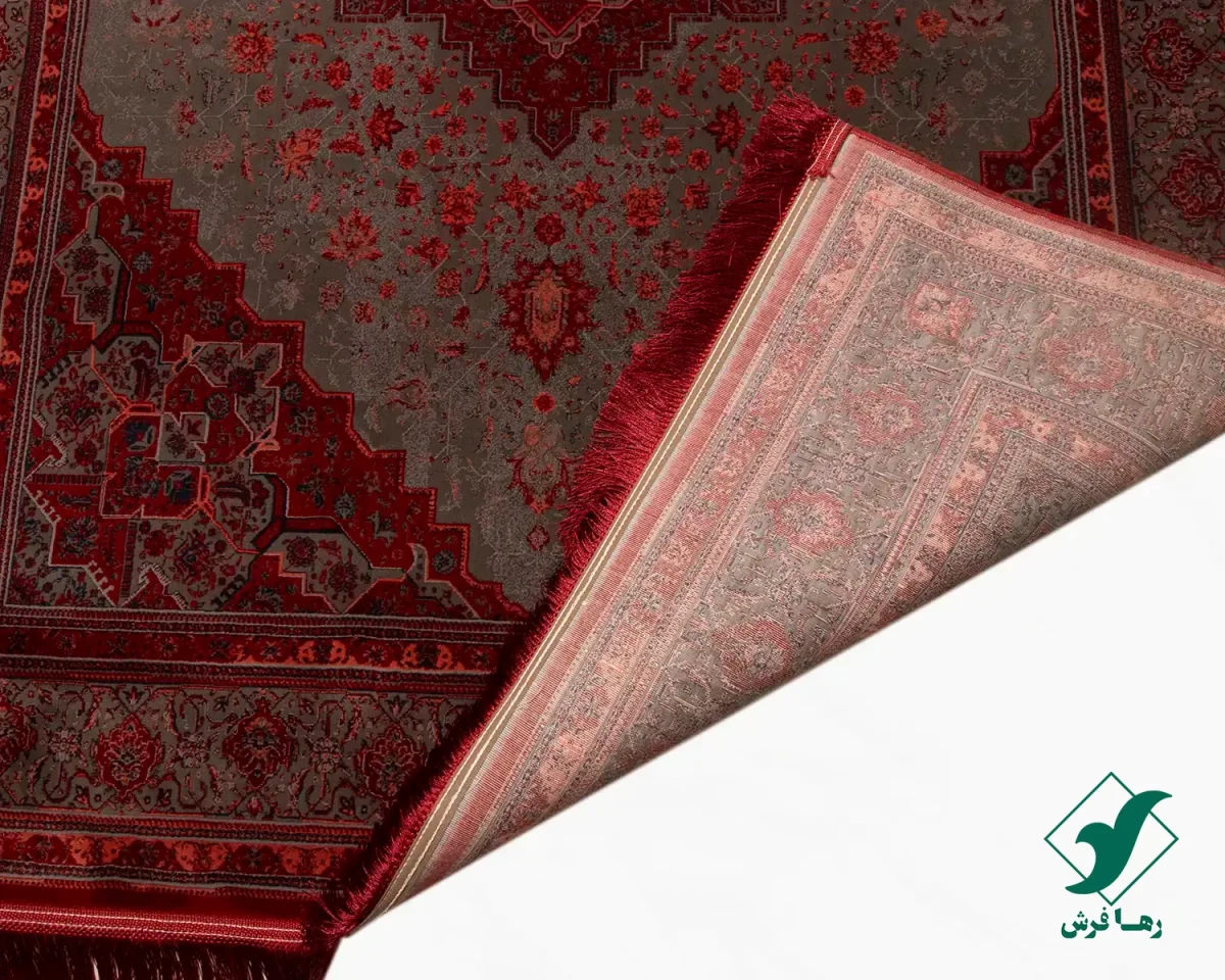Heris-DLM-9.webp فرش وینتیج هریس دودی DLM قرمز