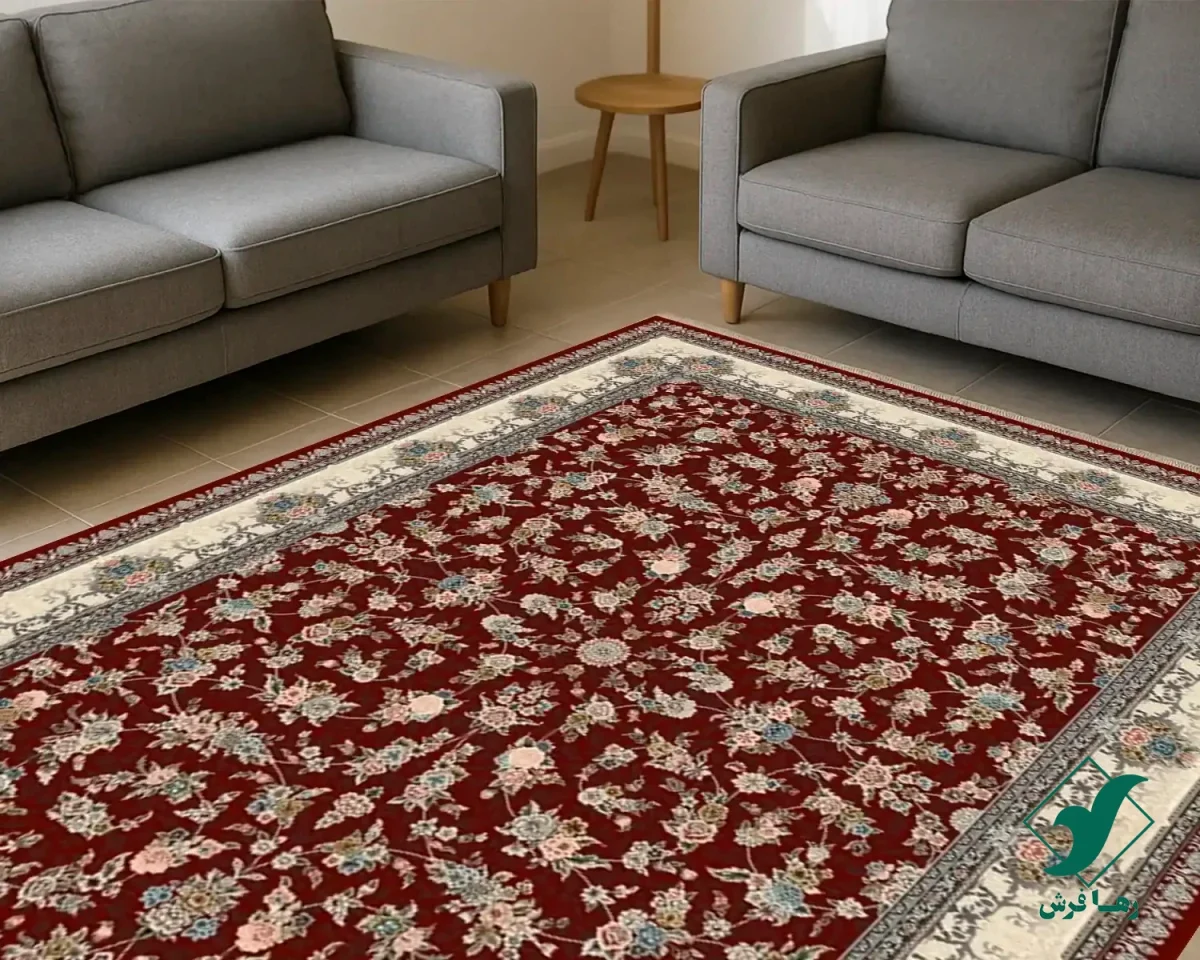 فرش کلاسیک 7001 لاکی کرم
