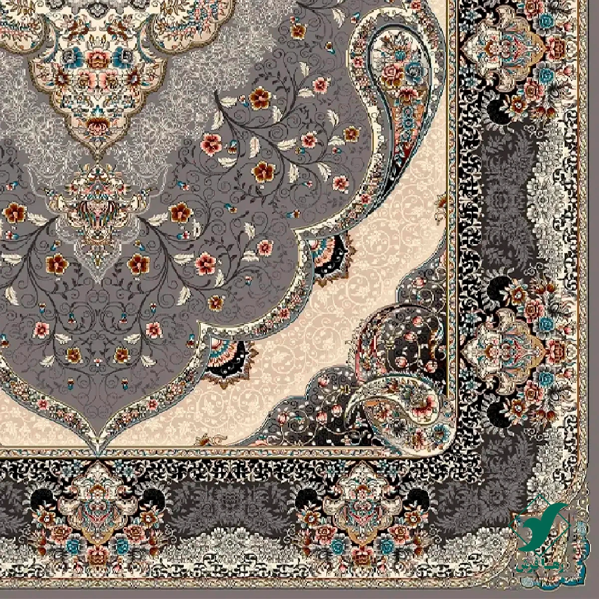 NOGHREI-2-8.webp فرش کلاسیک 7005 نقره ای طوسی