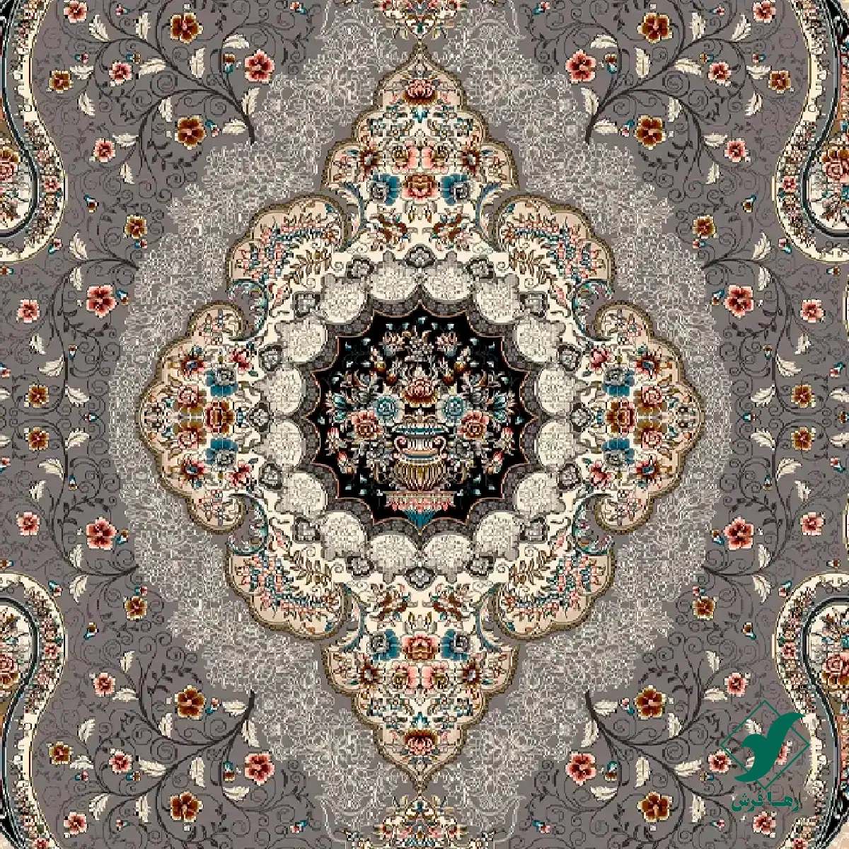 NOGHREI-3-8.webp فرش کلاسیک 7005 نقره ای طوسی