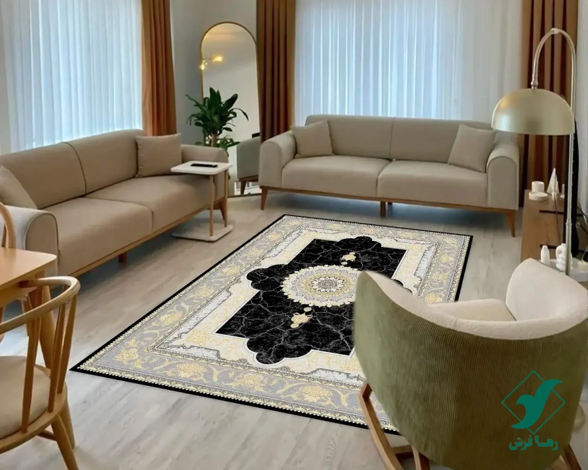 SORMEI-4-1.webp فرش کلاسیک 6024 سرمه ای طلایی