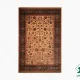 فرش ابریشم ماشینی Z1086 کرم حاشیه سرمه ای