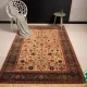 فرش ابریشم ماشینی Z1086 کرم حاشیه سرمه ای