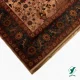 فرش ابریشم ماشینی Z1086 کرم حاشیه سرمه ای