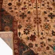 فرش ابریشم ماشینی Z1086 کرم حاشیه سرمه ای