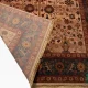 فرش ابریشم ماشینی Z1086 کرم حاشیه سرمه ای