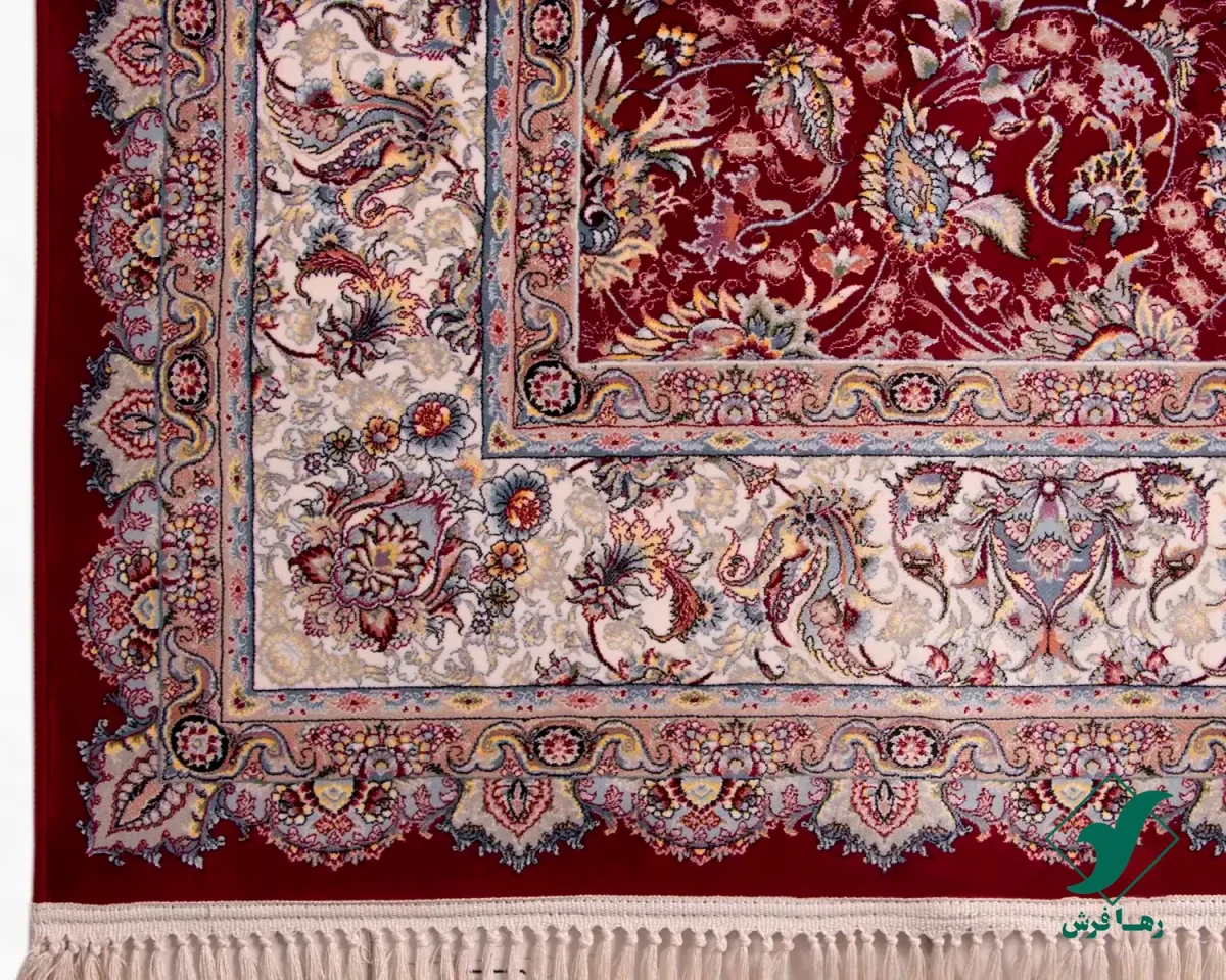 laki1211-4.webp فرش کلاسیک 1211 لاکی حاشیه کرم