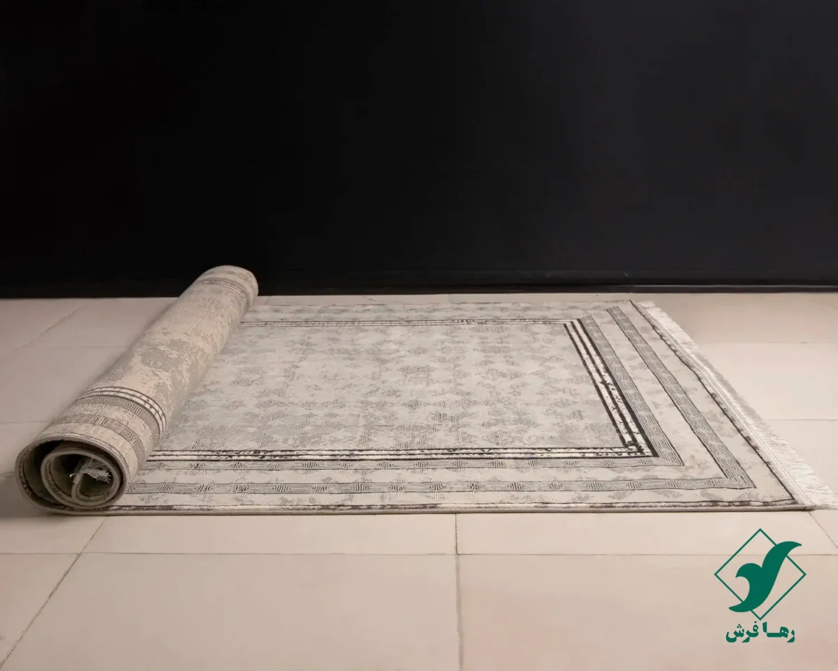 فرش مینیمال پارمیدا نقره ای