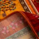 فرش ابریشم ماشینی T1059 لاکی نخودی