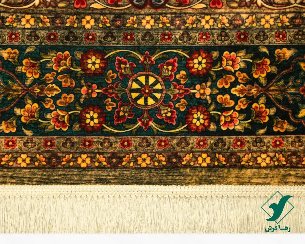 202740-5.webp فرش ابریشم ماشینی 202740 سبز