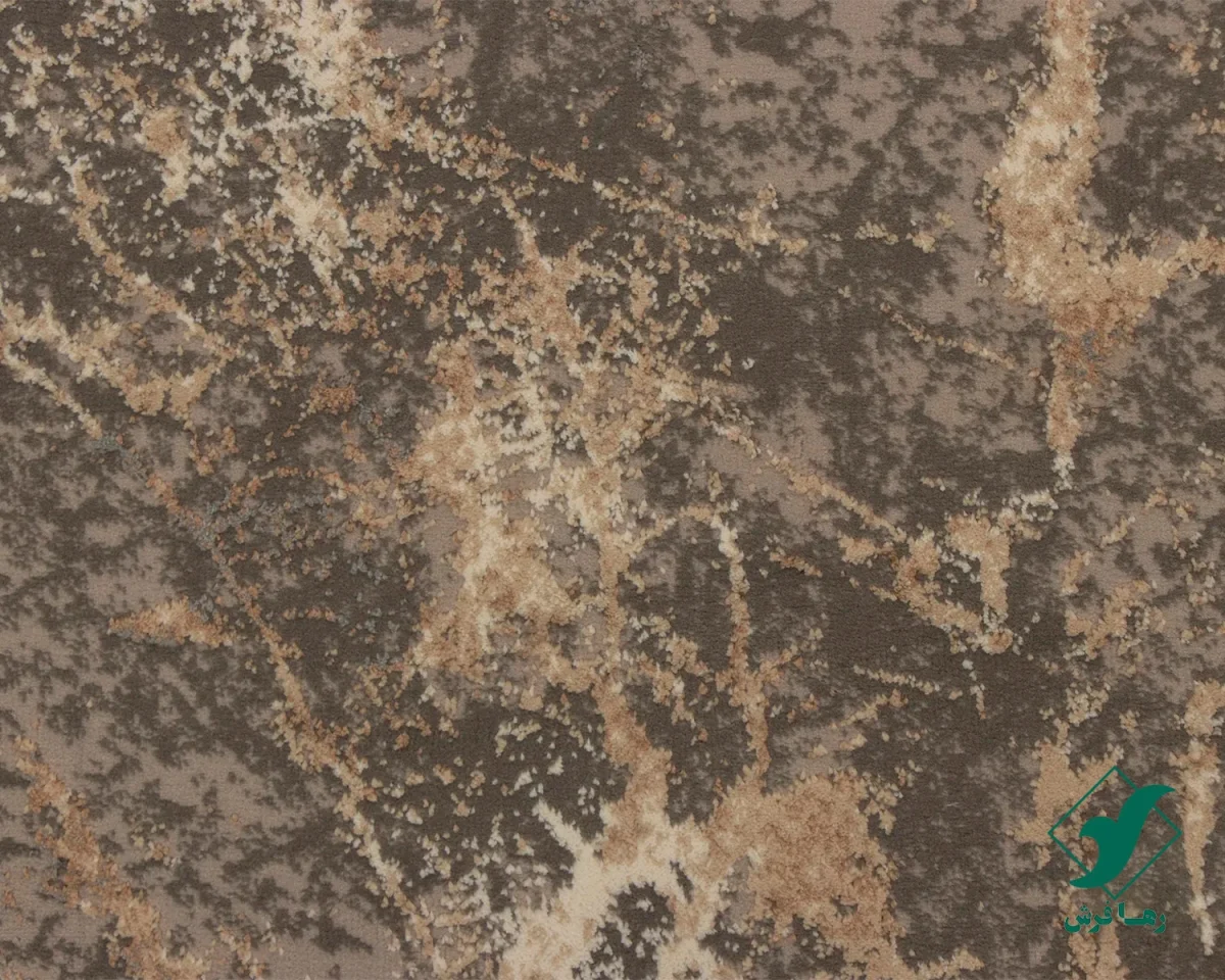 فرش مینیمال 9506 طوسی کرم