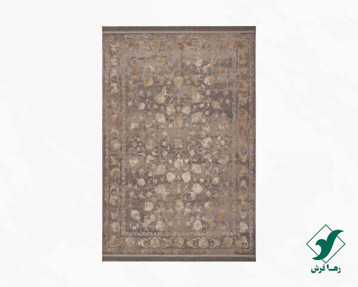 فرش وینتیج 9530 طوسی کرم