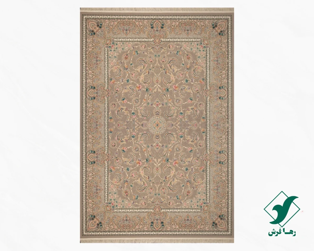 فرش کلاسیک کد 040_ رنگ 2037 نقره‌ای