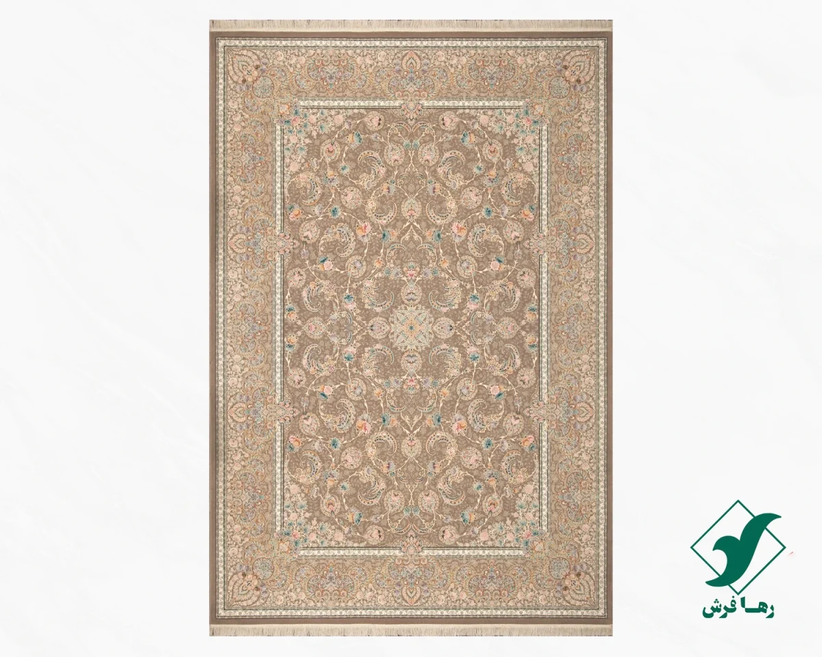 فرش کلاسیک کد 040_ رنگ 2077 قهوه‌ای