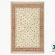 فرش کلاسیک سیران کرم حاشیه گلبهی