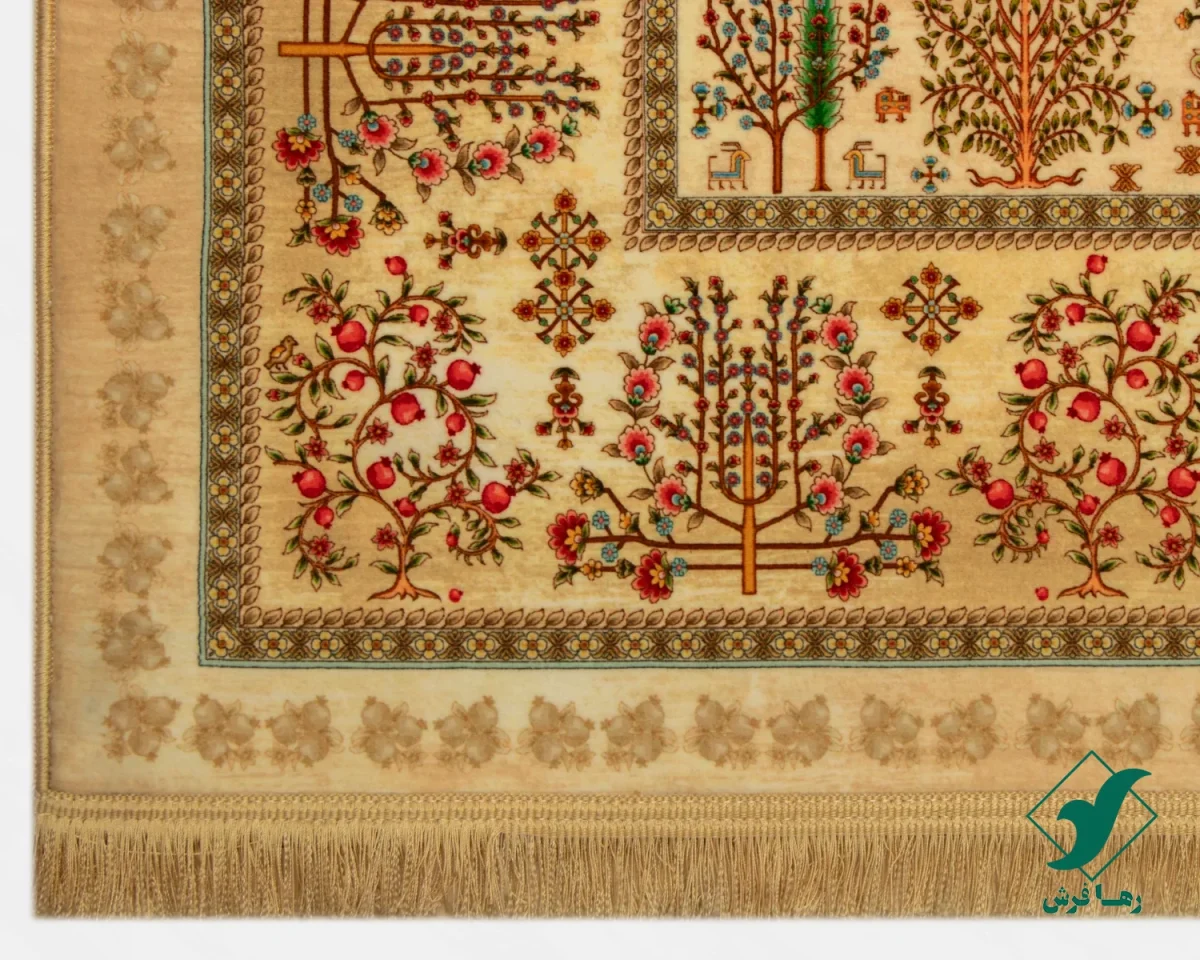 t-1063-6.webp فرش ابریشم ماشینی T1063 کرم