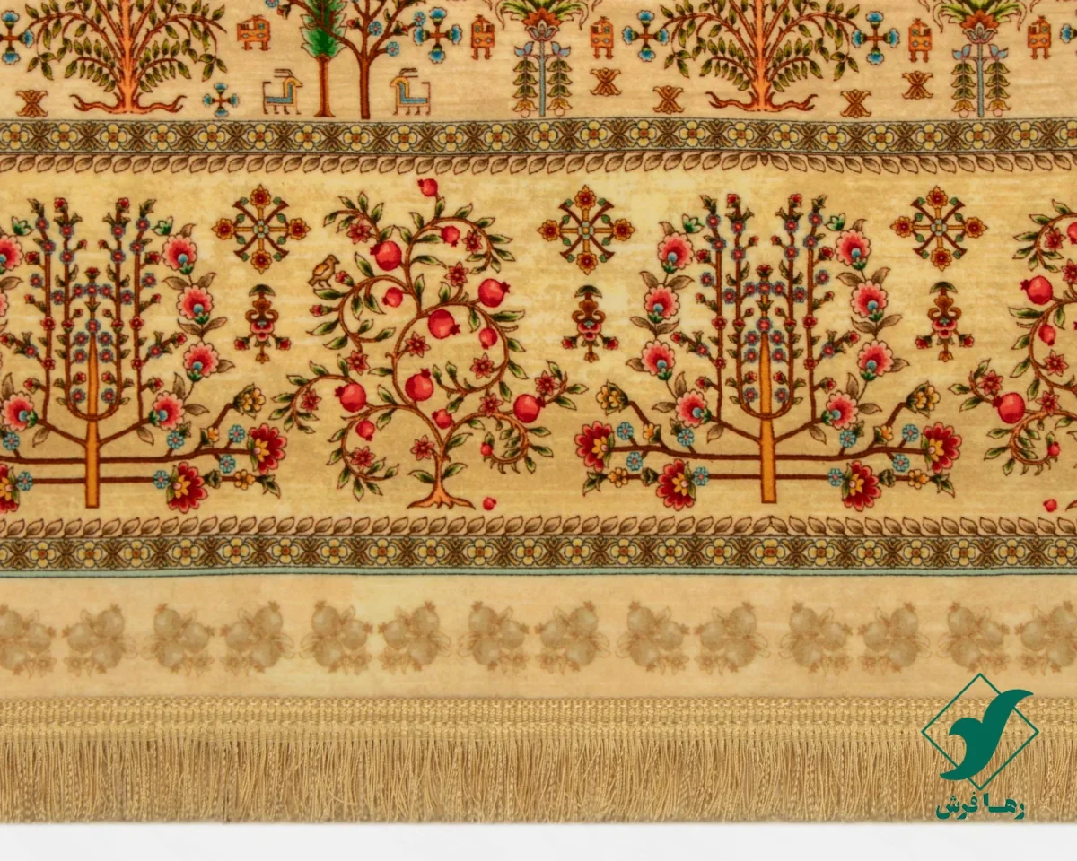 t-1063-7.webp فرش ابریشم ماشینی T1063 کرم