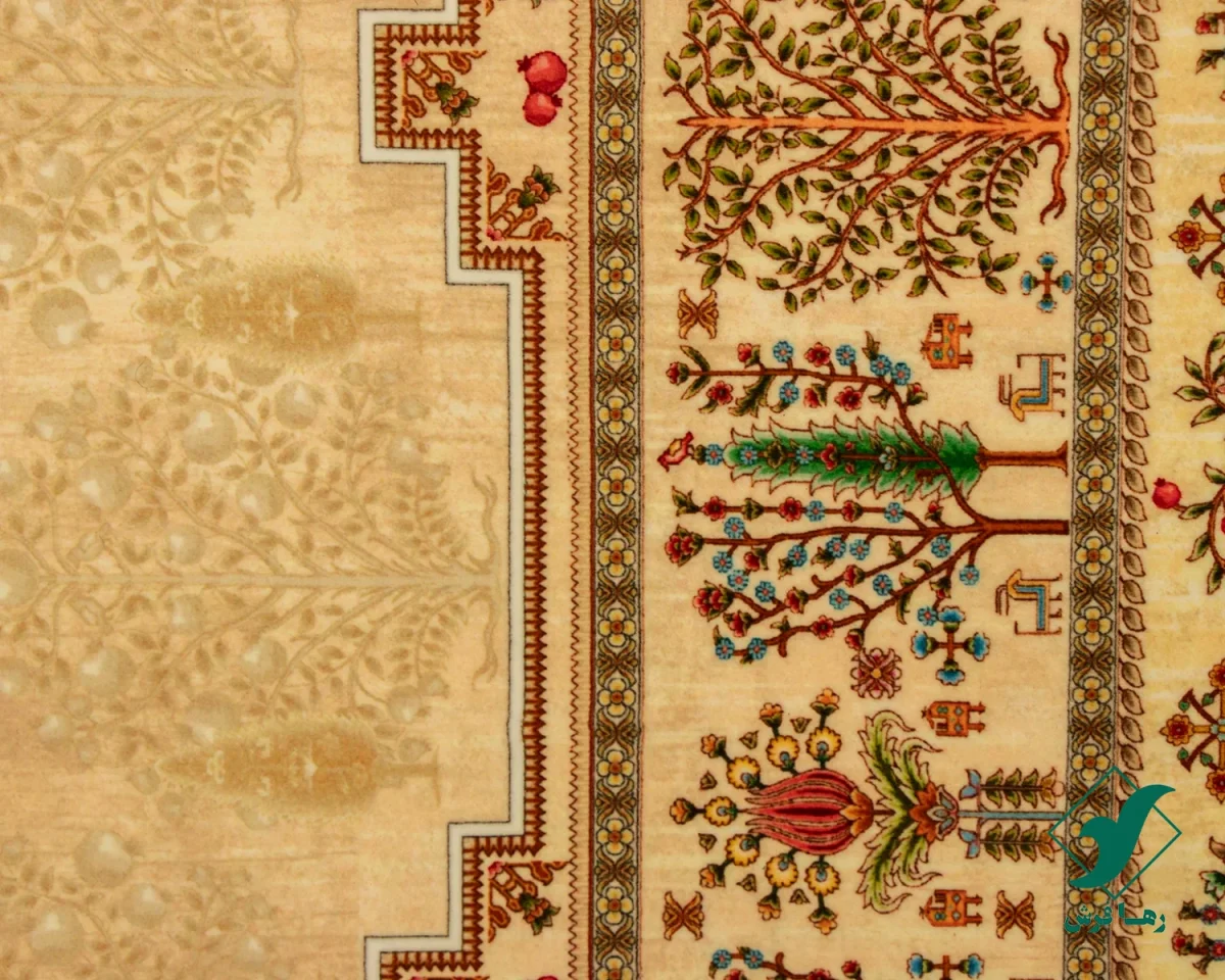 t-1063-9.webp فرش ابریشم ماشینی T1063 کرم