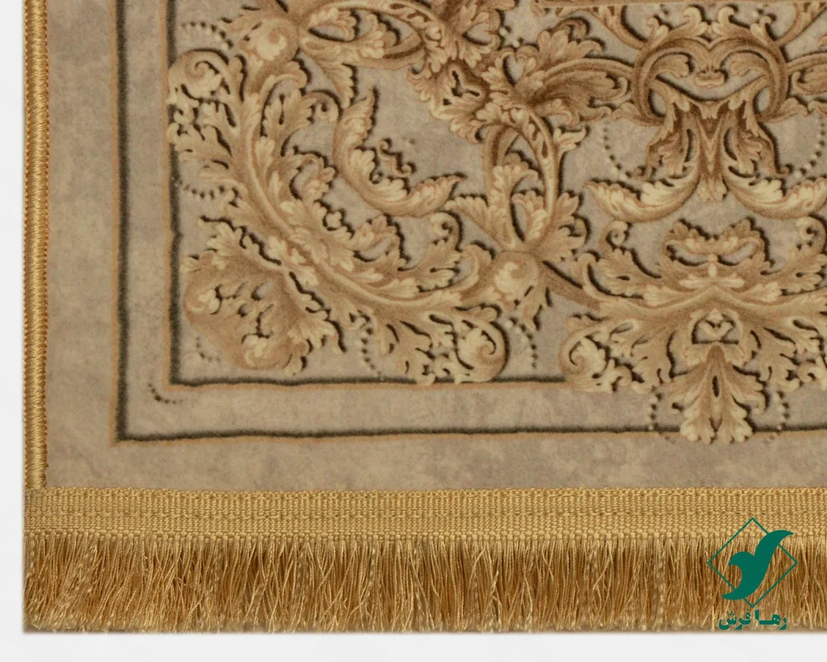 t-1082-5.webp فرش ابریشم ماشینی T1082 کرم طوسی