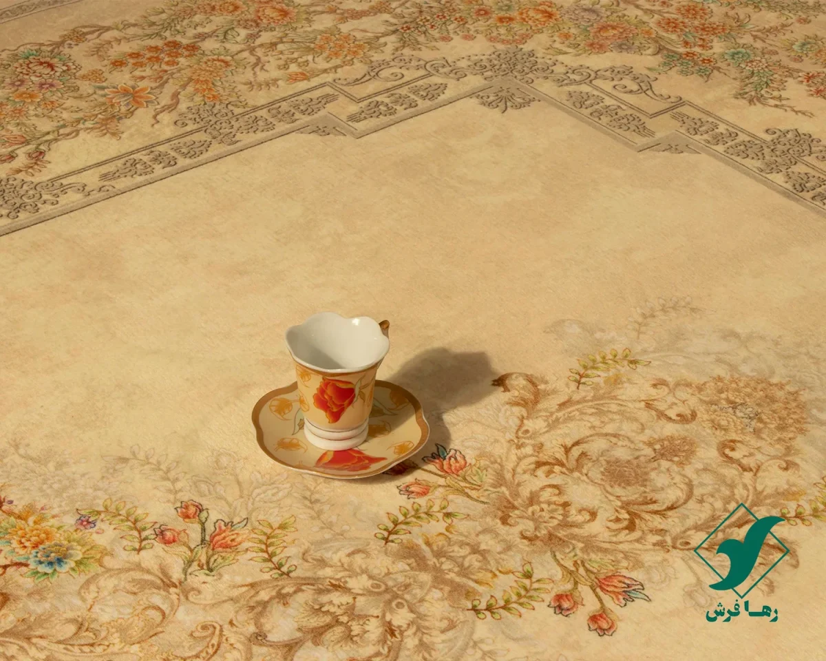 t-1084-3.webp فرش ابریشم ماشینی T1084 کرم