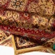 فرش ابریشم ماشینی T1090 کرم لاکی