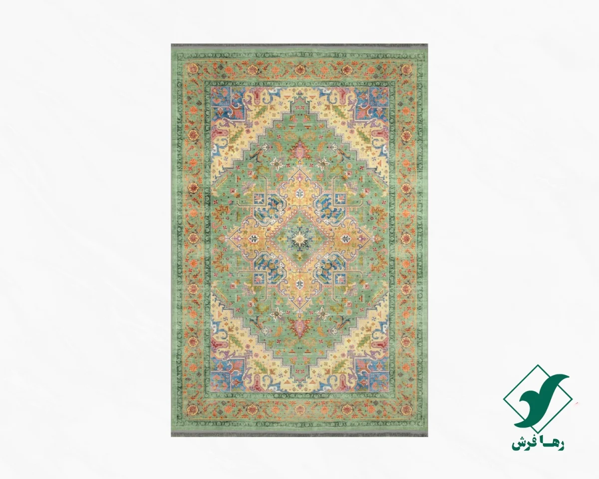 t-1093-1.webp فرش ابریشم ماشینی T1093 سبز